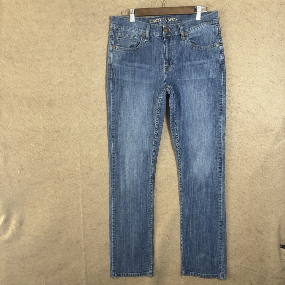 Cody James Jeans Men 32x33 Blue Med Wash Barn Burner Stretch Slim - SIZE NOTE